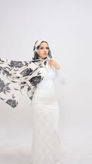 Midnight Rose modal print Hijab