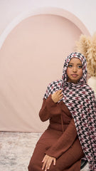 Blush Noir Houndstooth