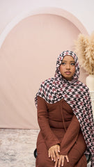 Blush Noir Houndstooth
