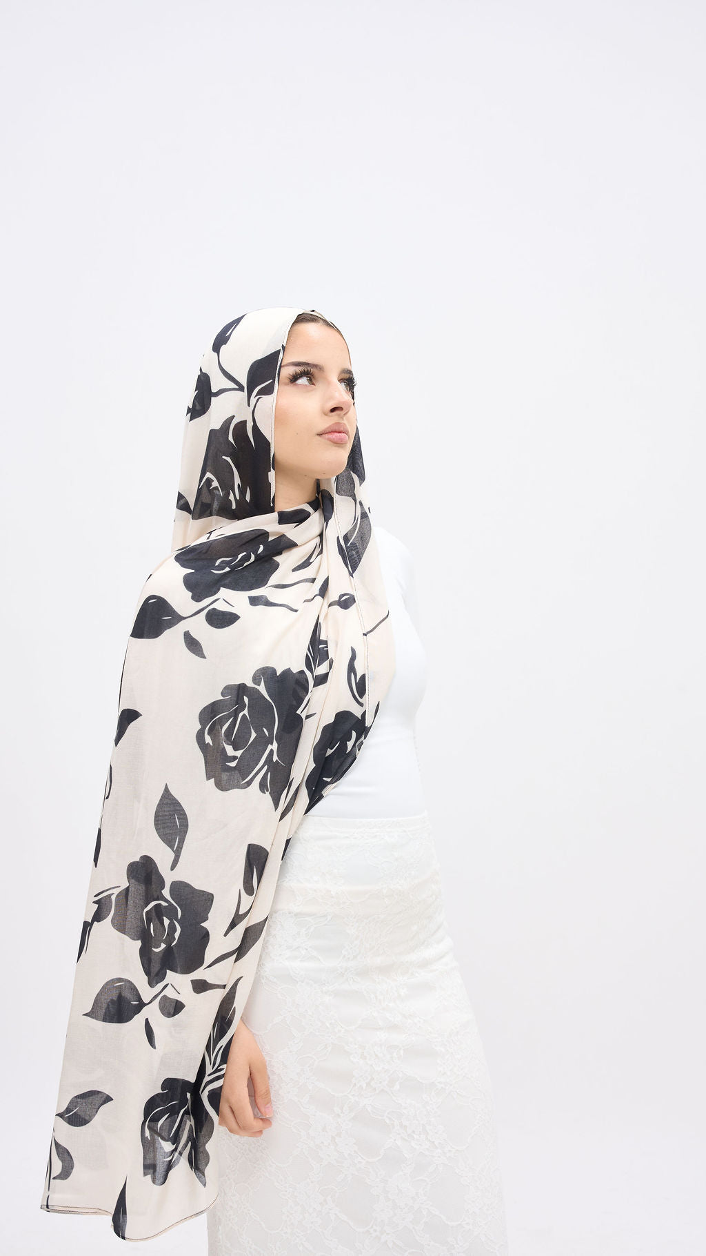 Midnight Rose modal print Hijab