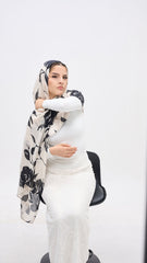 Midnight Rose modal print Hijab