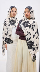 Midnight Rose modal print Hijab