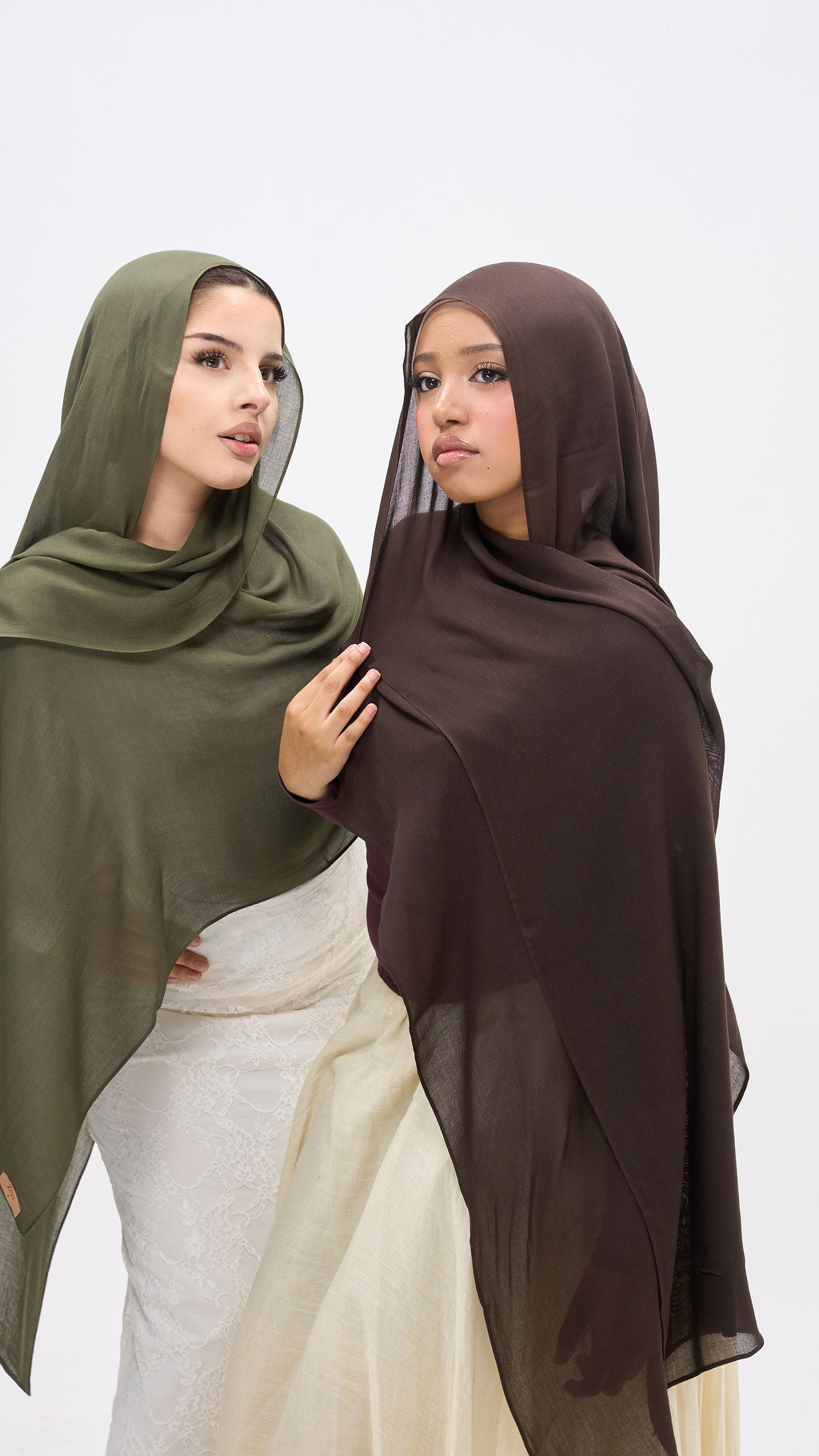 Brown and green