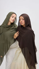 Brown and green