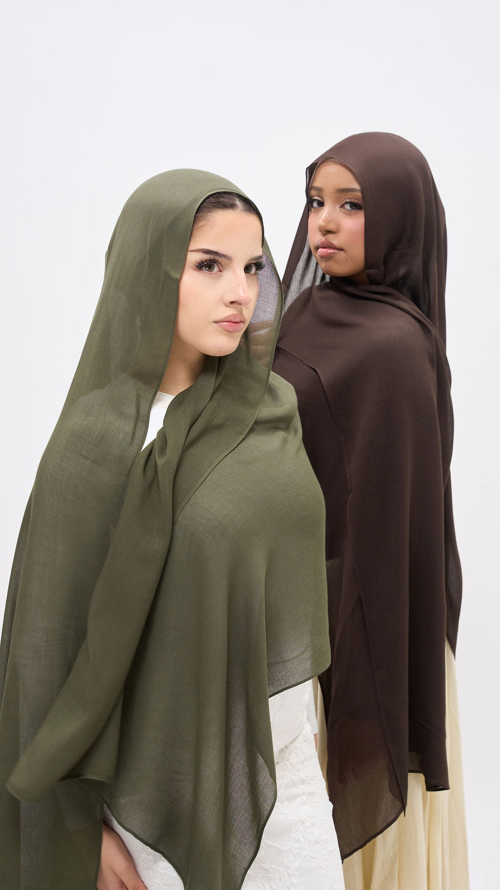 Brown and green
