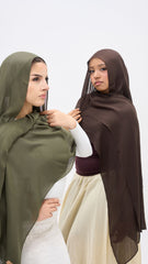 Brown and green